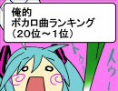 俺的ボカロ曲ランキング Best100(20位～1位)