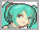 ドット絵でミクをアイコンサイズに描いてみた