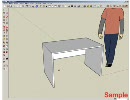 sketchupで机を作る