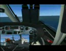 FSX  ヘリで移動する船に着艦♪