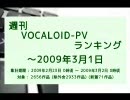 週刊VOCALOID-PVランキング ～2009年3月1日