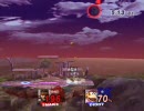 スマブラX 1人2キャラトナメ (RAIN)スネークｖｓディディー(みなみ)