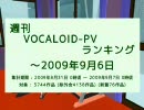 週刊VOCALOID-PVランキング ～2009年9月6日