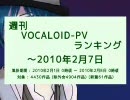 週刊VOCALOID-PVランキング ～2010年2月7日