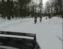 雪道をバイクと車で走ってみた　その１（画質ややUP）